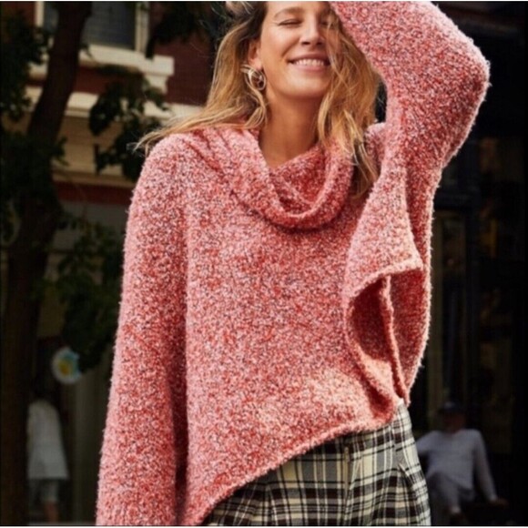 🧣 Free People BFF Cowl Neck Sweater – Size Small – Oversized Knit 🧣 - Picture 3 of 7